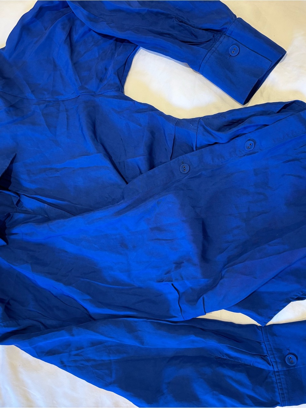 & Other Stories Electric Blue Button-Up Blouse